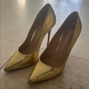 Gold Stiletto Heels